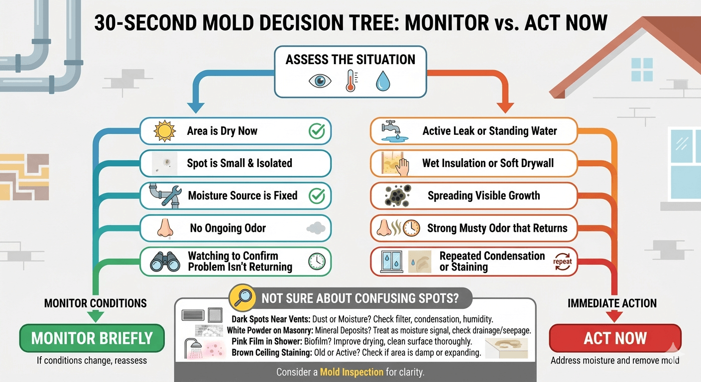 A 30-second decision tree: monitor briefly or act now