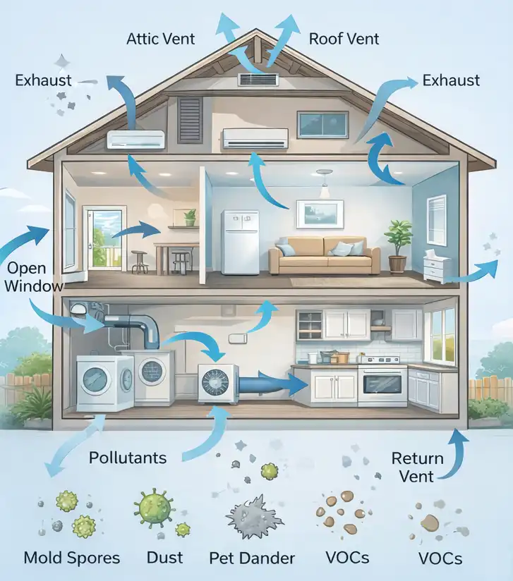 Indoor air quality and ventilation