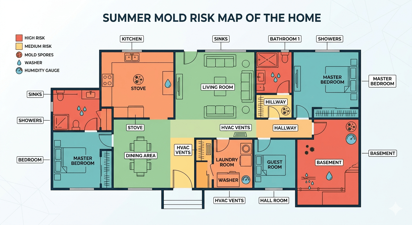 Where Summer Mold Often Starts Indoors